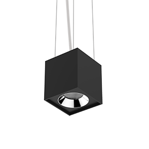 Светодиодный светильник VARTON DL-02 Cube подвесной 100х110 мм 12 Вт 3000 K 35° RAL9005 черный муар